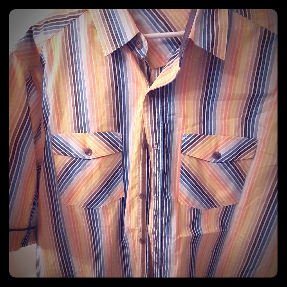 MENS 3XL SEAN JOHN SHORT SLEEVE BUTTON UP